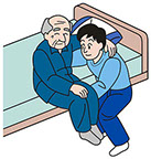 ベットからの移乗作業